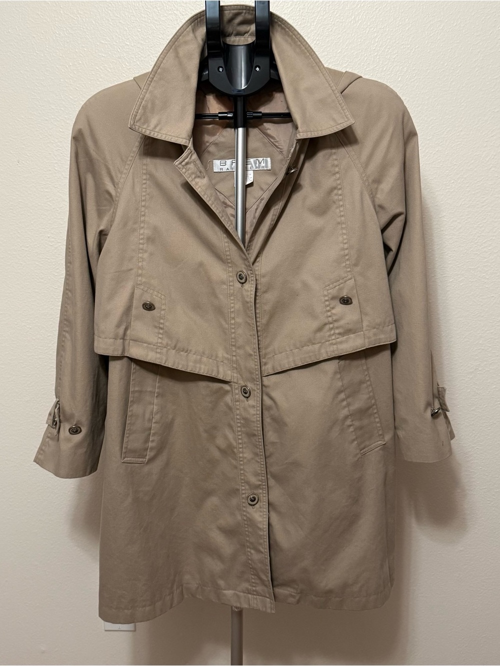 BREM  Rainwear Women's Tan Trench Coat Jacket